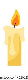 Burning Candle icon. Vector illustration
