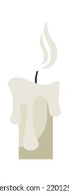 Burning Candle icon. Vector illustration