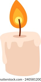 Burning Candle Icon Vector Illustration
