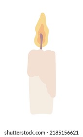 burning candle light icon isolated