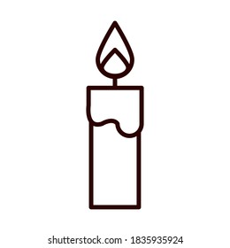 Leuchtkerzen-Vektorgrafik-Symbolstil
