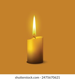 burning candle on a dark background