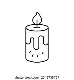 Burning candle Vector icon which can easily modify or edit

