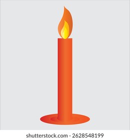 Burning candle vector illustration and Graphic art