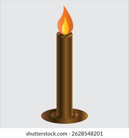 Burning candle vector illustration and Graphic art
