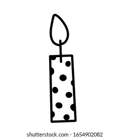 Burning candles for aromatherapy isolated on a white background. Interior items, festive decorative design element. Flat vector illustration. Soft flame.