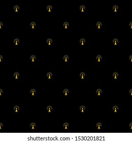 Burning candles with halo seamless pattern. Paper, wrapping paper, textile. Vector festive design.
