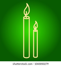 Burning candles icon .