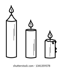 Burning candles icon