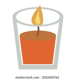 Quemando imagen vectorial de velas. Aislado sobre un blanco. Estilo plano.