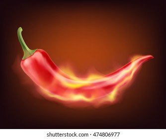 Burning chilli pepper 