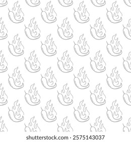 burning chilli pepper pattern. fire chili pattern. hot chili seamless pattern suitable for print, seasoning pack, or wrapping paper.