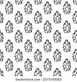 burning chilli pepper pattern. fire chili pattern. hot chili seamless pattern suitable for print, seasoning pack, or wrapping paper.