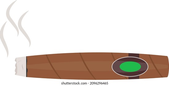 Fuego de puros, ilustración, vector sobre un fondo blanco.