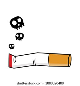 Quemando el trasero de cigarrillo con un humo