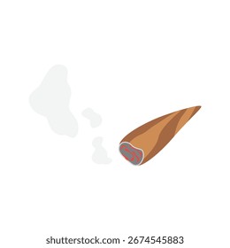 Elemento de diseño de dibujos animados de cigarrillo ardiente