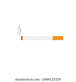 Brennen Zigaretten-Ikone im flachen Stil. Smoke Vektorillustration auf weißem, isoliertem Hintergrund. Nikotin Geschäftskonzept. Rauchen Ikone Vektorillustration.
