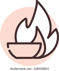 Arcilla quemada, ilustración, vector sobre un fondo blanco.