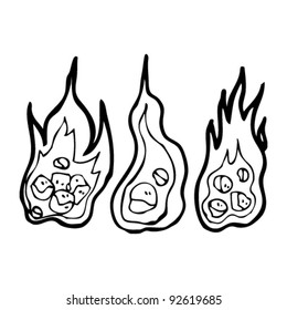 burning coals cartoon collection