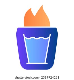 Burning cocktail flat icon. B-52 cocktail color icons in trendy flat style. Alcohol gradient style design, designed for web and app. Eps 10