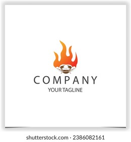 burning crab logo premium elegant template vector eps 10