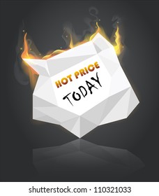 Burning crumpled paper (banner)