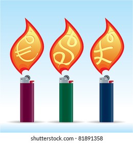 Burning currencies. Light it up!