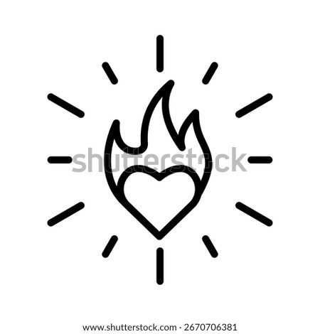 Burning Desire Icon Element For Design