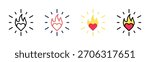 Burning Desire icon set multiple style collection
