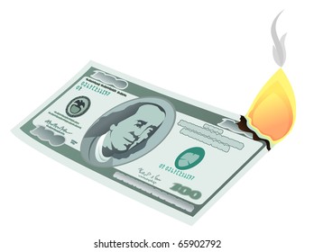 Burning dollars