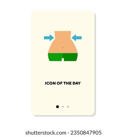 Burning fat flat vector icon. Weight, calorie, waist isolated vector sign. Beauty and health concept. Vector illustration symbol elements for web design and apps