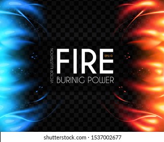 Burning fire abstract background. Flame power. Light effect. Screen design. Versus svg