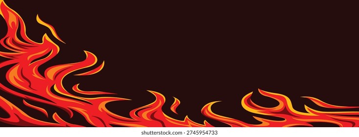 burning fire background for car wrap sticker