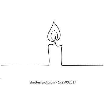 Burning fire candle 