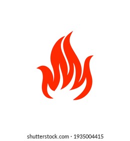 Burning fire flame, fireproof sign isolated blaze icon. Vector burning fiery explosion, orange fireball, blazing fire combustion, inferno ignition. Flare lit sign, burn of inferno, glowing fiery flash