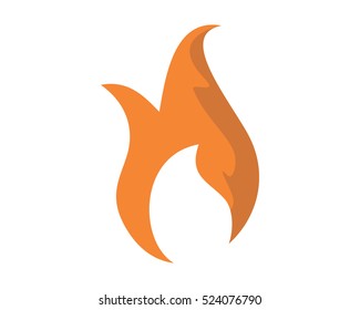 burning fire flame flare bonfire heat image vector icon logo symbol