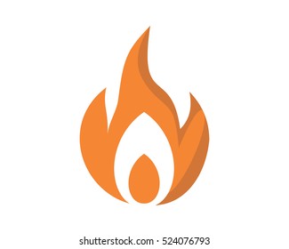 burning fire flame flare bonfire heat image vector icon logo symbol