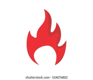 burning fire flame flare bonfire heat image vector icon logo symbol