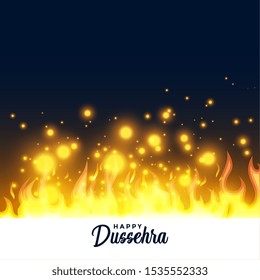 burning fire flame happy dussehra festival background