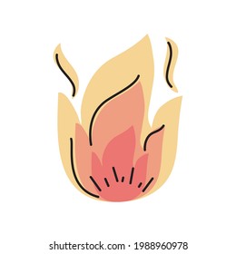 brennendes Feuerfeuerfeuerflammheiß-Doodle