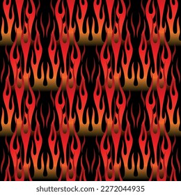 Burning fire flame seamless pattern vector art image. Fire repeating tile background wallpaper texture design.