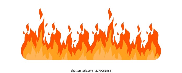 Burning Fire Flame. Vector illustration