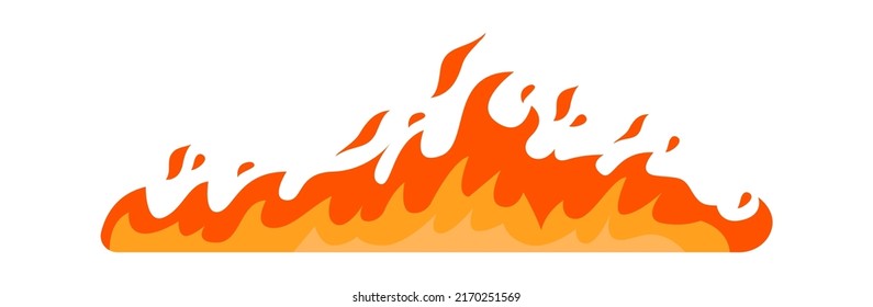 Burning Fire Flame. Vector illustration