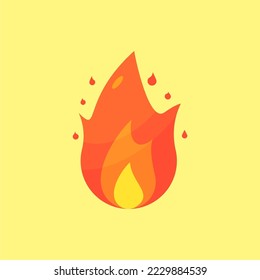 Burning fire flame vector illustration