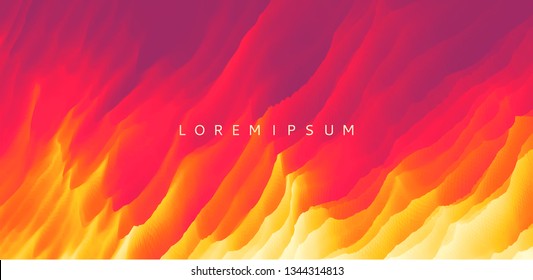 Burning fire flames. Abstract background. Modern pattern. Vector illustration for design.