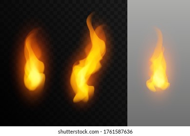 Burning Fire Flames Vector Effect Stock Vector (Royalty Free ...