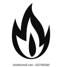 Burning fire icon. Simple illustration of burning fire vector icon for web design isolated on white background