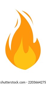 Burning fire icon. Vector illustration