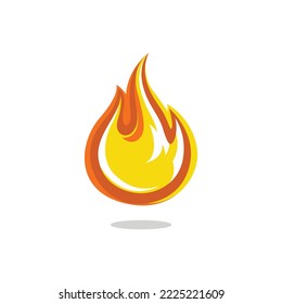 Burning fire icon. vector illustration