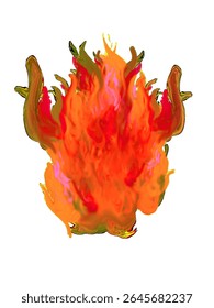queimando o vetor do ícone de incêndio sem fundo